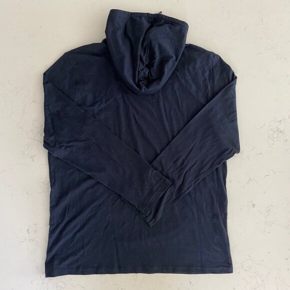 Calvin Klein Casual Lightweight Pull On Lg Sleeve 100% Cotton Hoodie Navy Sz XL - Picture 5 of 10